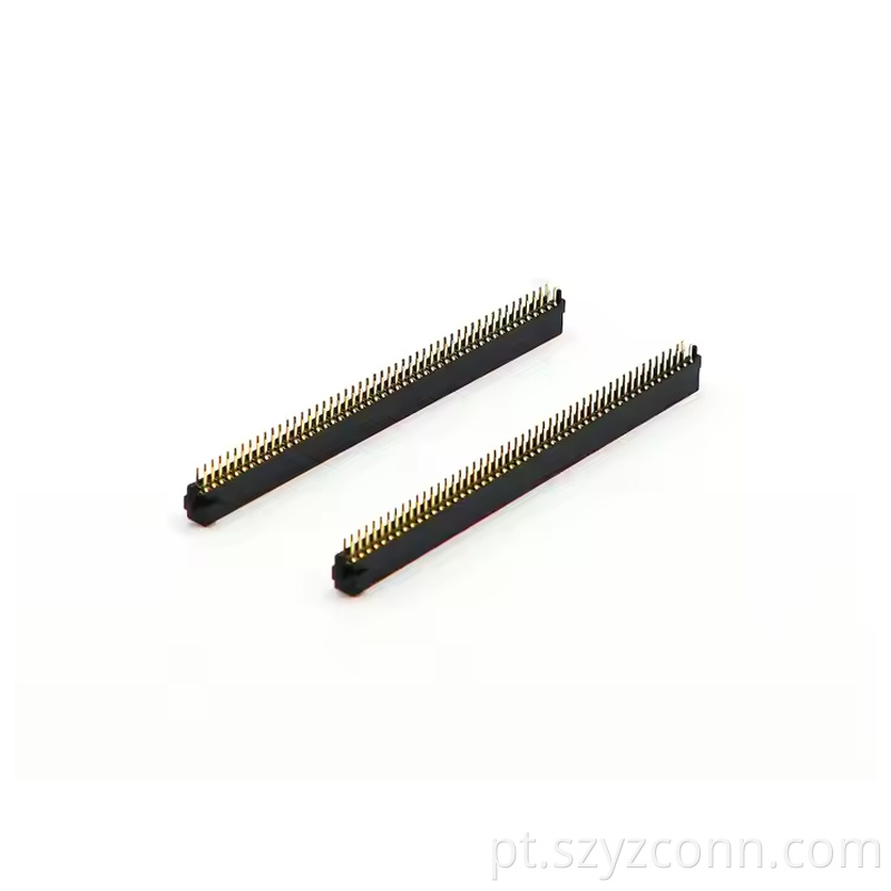 1.27mm Pitch Female Header Dual Row DIP With Outside Post H4.3mm 23P-250P (1)